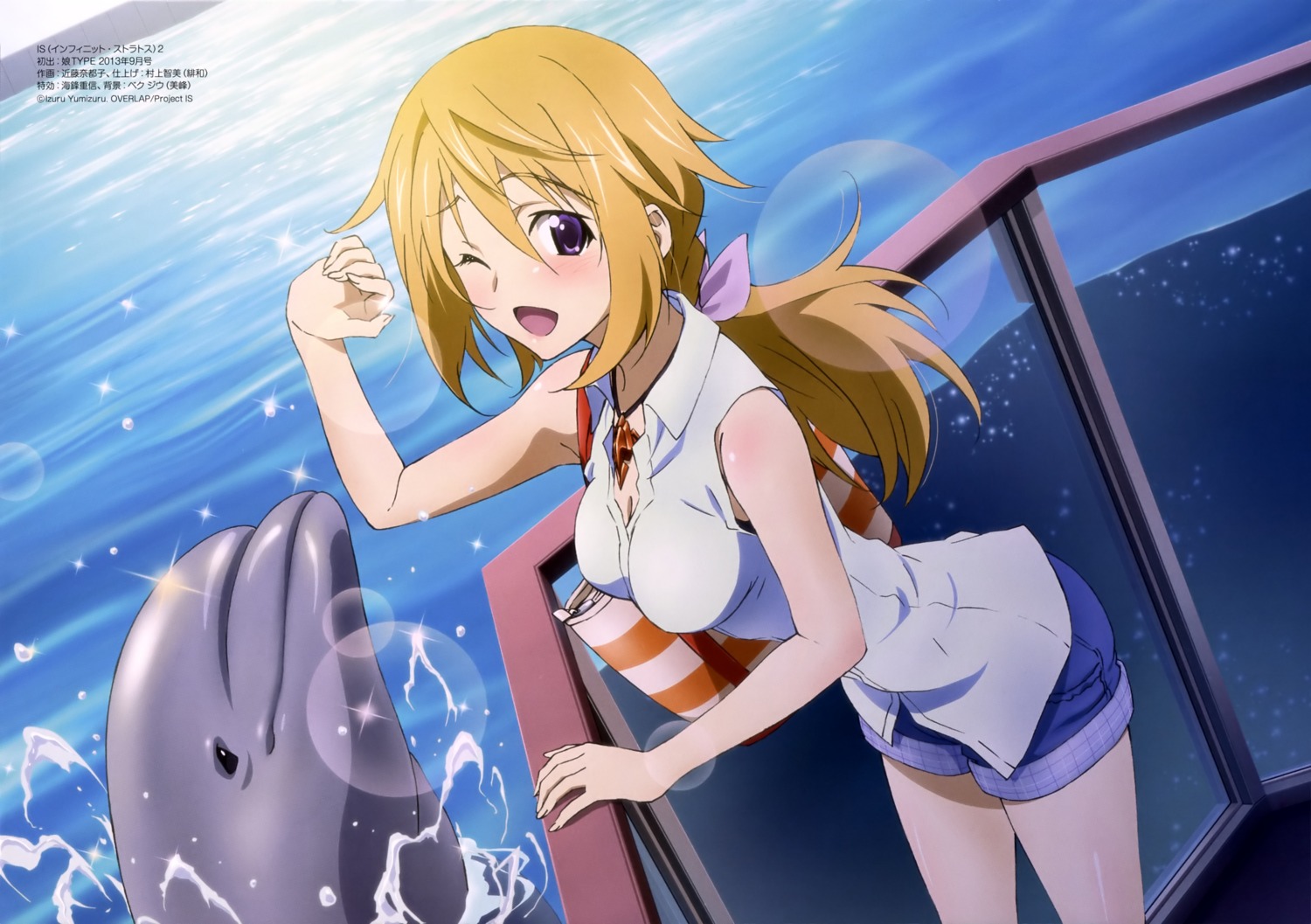 charlotte_dunois, cleavage, infinite_stratos, kondou_natsuko