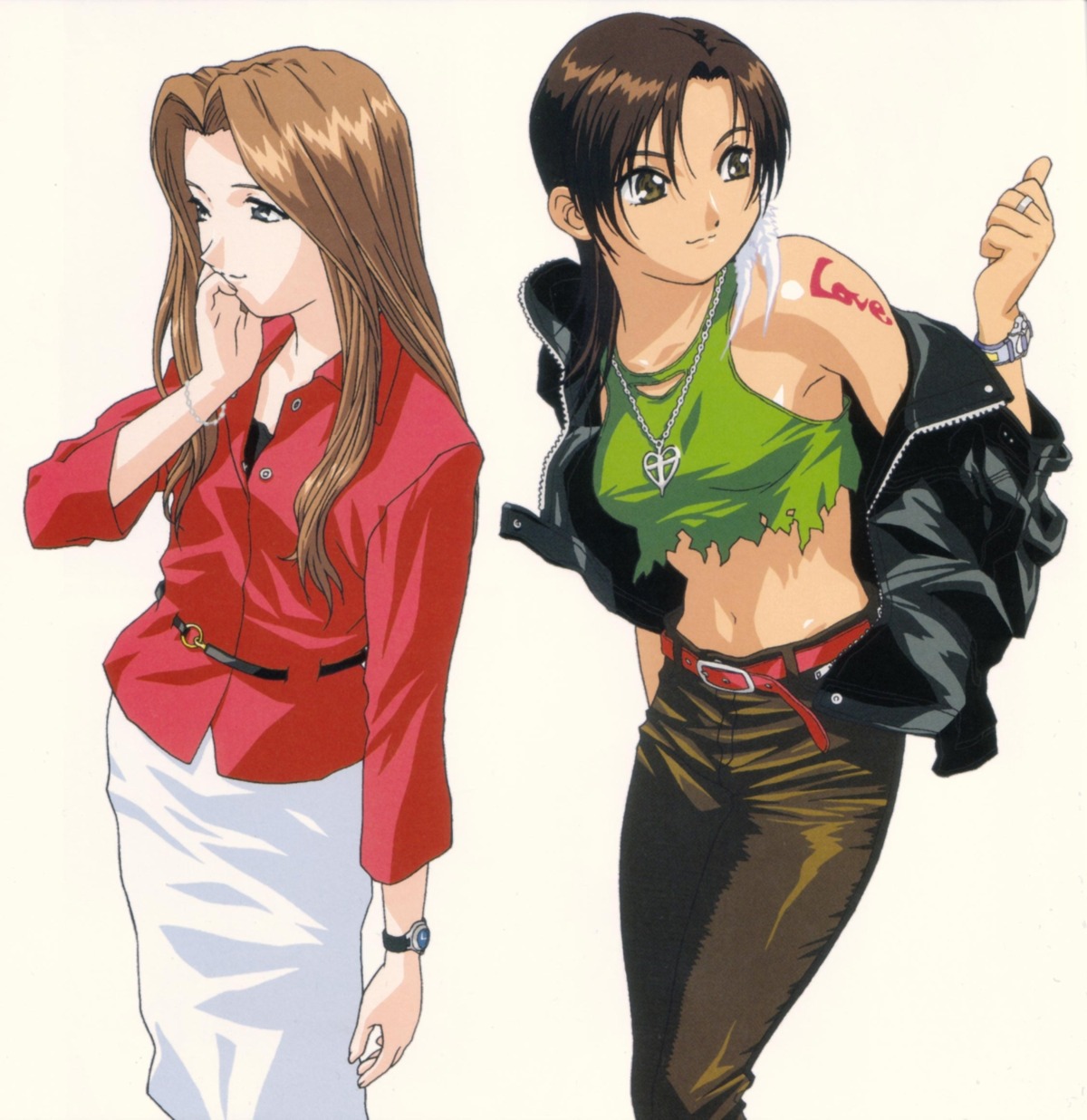 business_suit, endou_lorna, ex-driver, sakakino_lisa, torn_clothes