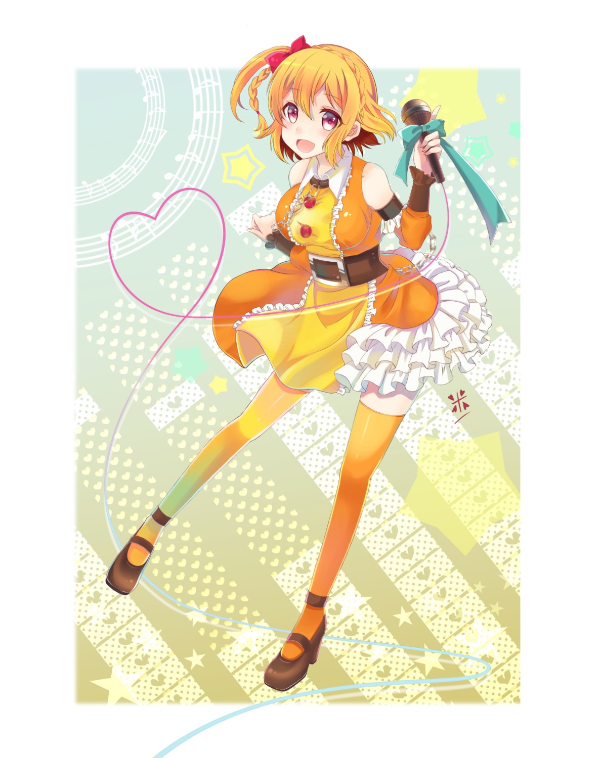dress, heels, kagerou_project, kisaragi_momo, komekomedan, thighhighs