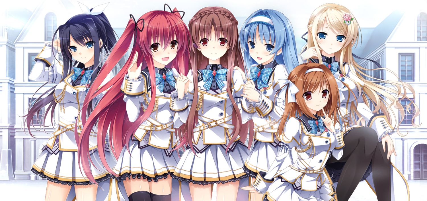 amano_yuu, ensemble_(company), kidou_kaede, kimishima_ao, mitsu_king, nakatama_kyou, ninomiya_mikoto, otome_ga_kanaderu_koi_no_aria, pantyhose, saijou_ayaka, seifuku, tenshoin_chikage, thighhighs, trap, tsukahara_izumi, yukishiro_kotori, zinno