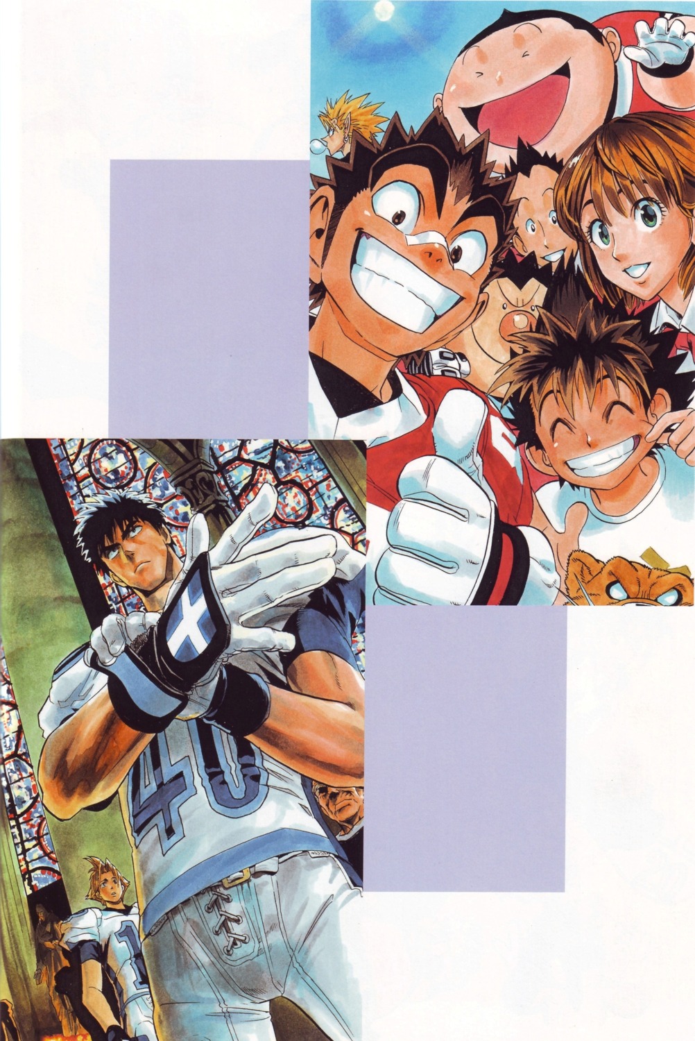 anezaki_mamori, eyeshield_21, hiruma_yoichi, kobayakawa_sena, komusubi_daikichi, kurita_ryokan, murata_yuusuke, raimon_taro