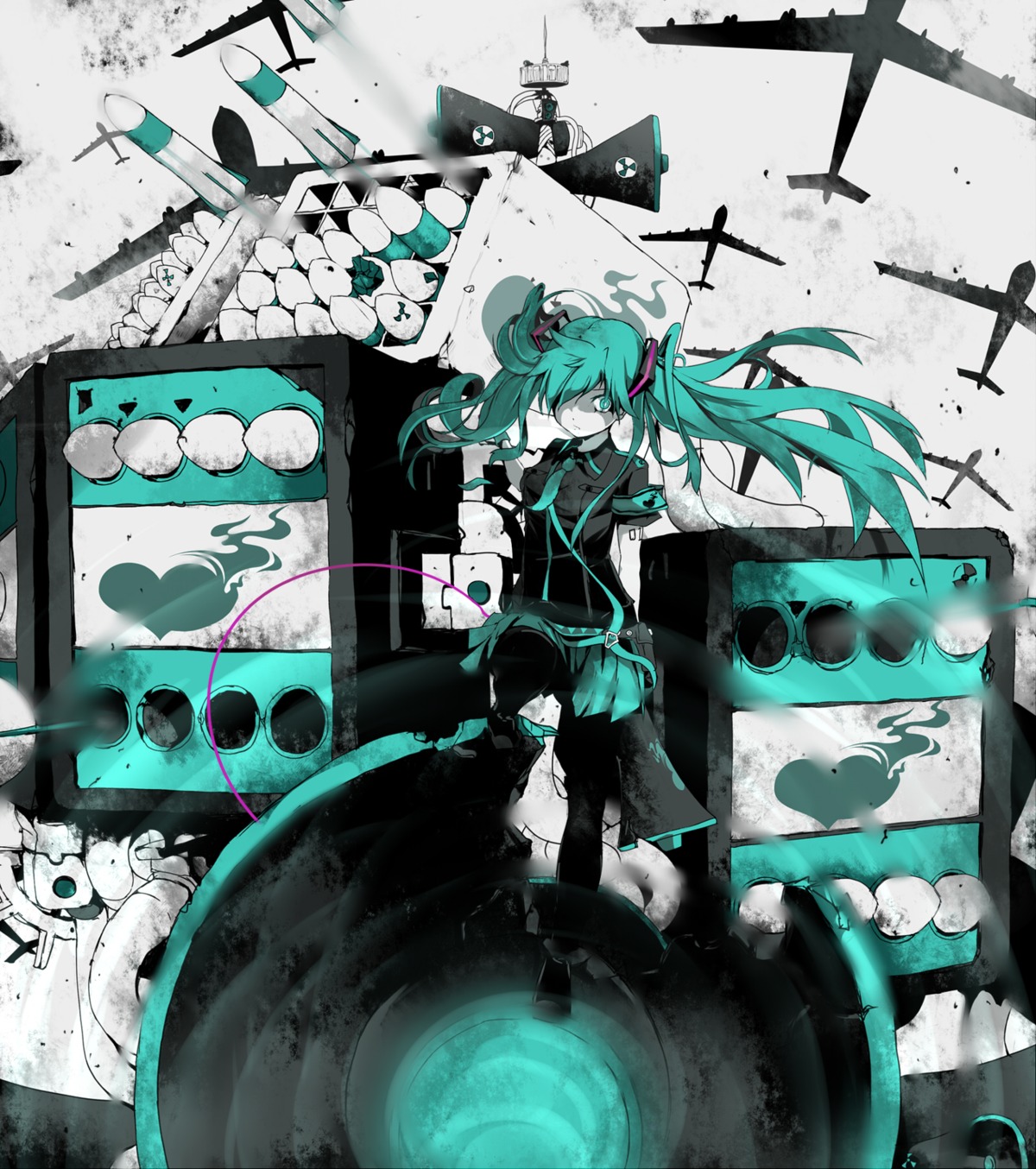 hatsune_miku, koi_wa_sensou_(vocaloid), ogipote, vocaloid