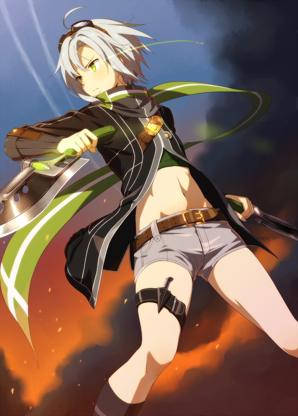 eiyuu_densetsu, eiyuu_densetsu:_sen_no_kiseki, fie_claussell, kinta_(distortion), weapon