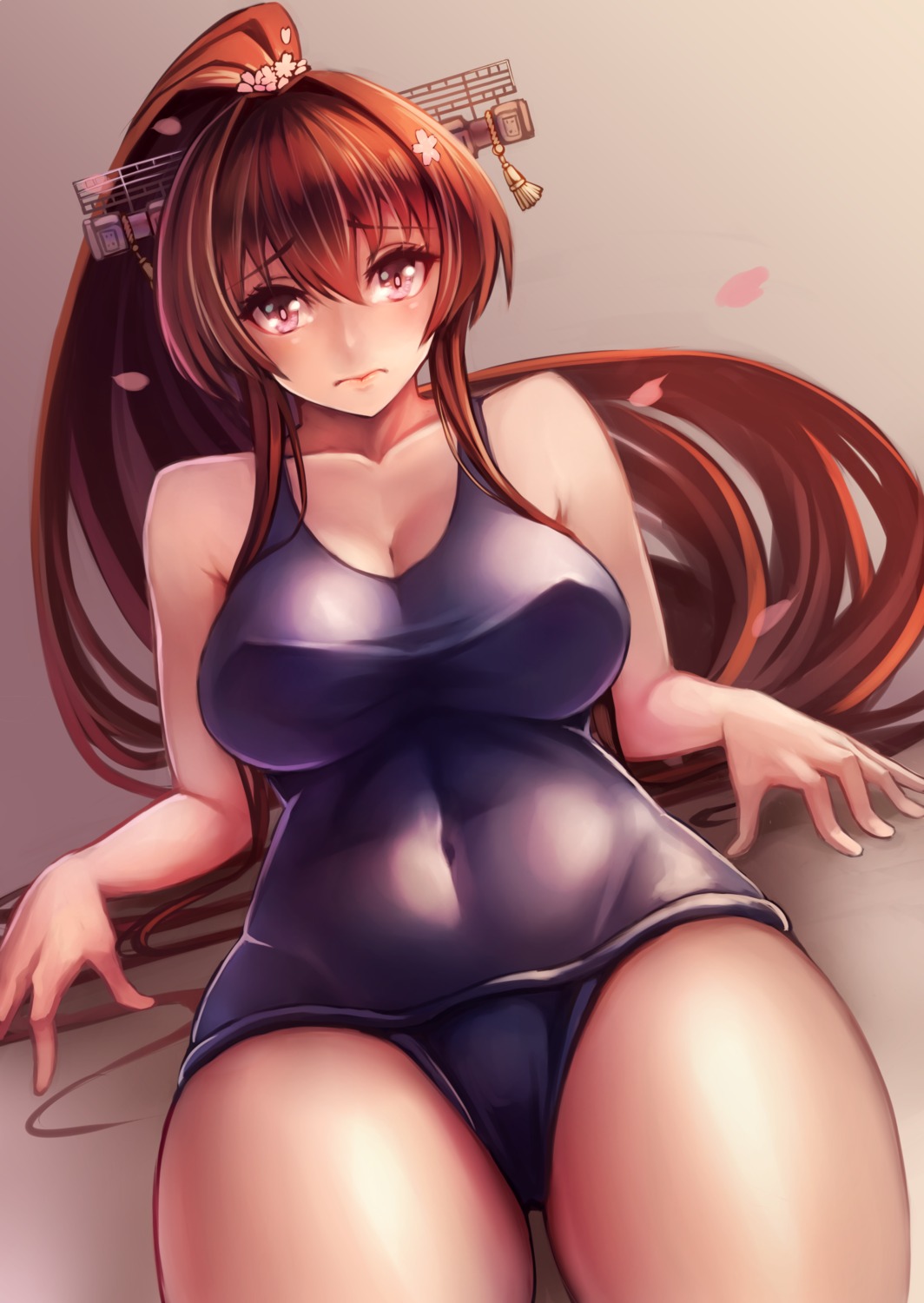 hrtyuk, kantai_collection, school_swimsuit, swimsuits, yamato_(kancolle)