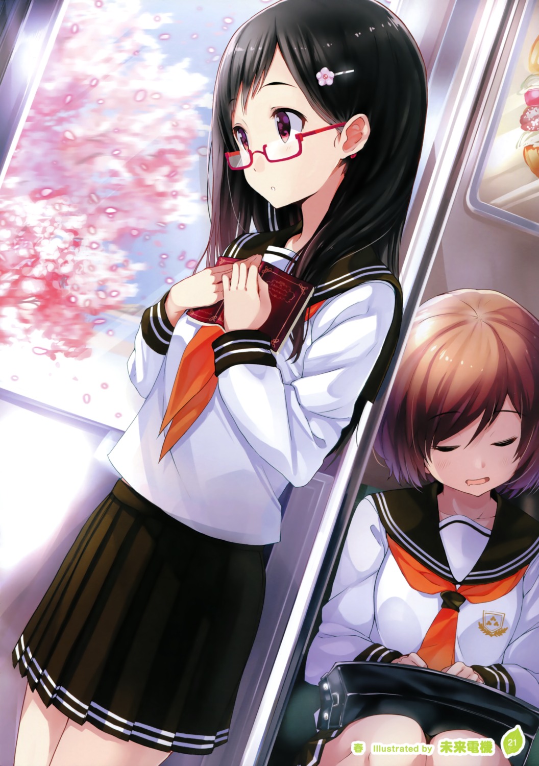 megane, mirai_denki, seifuku