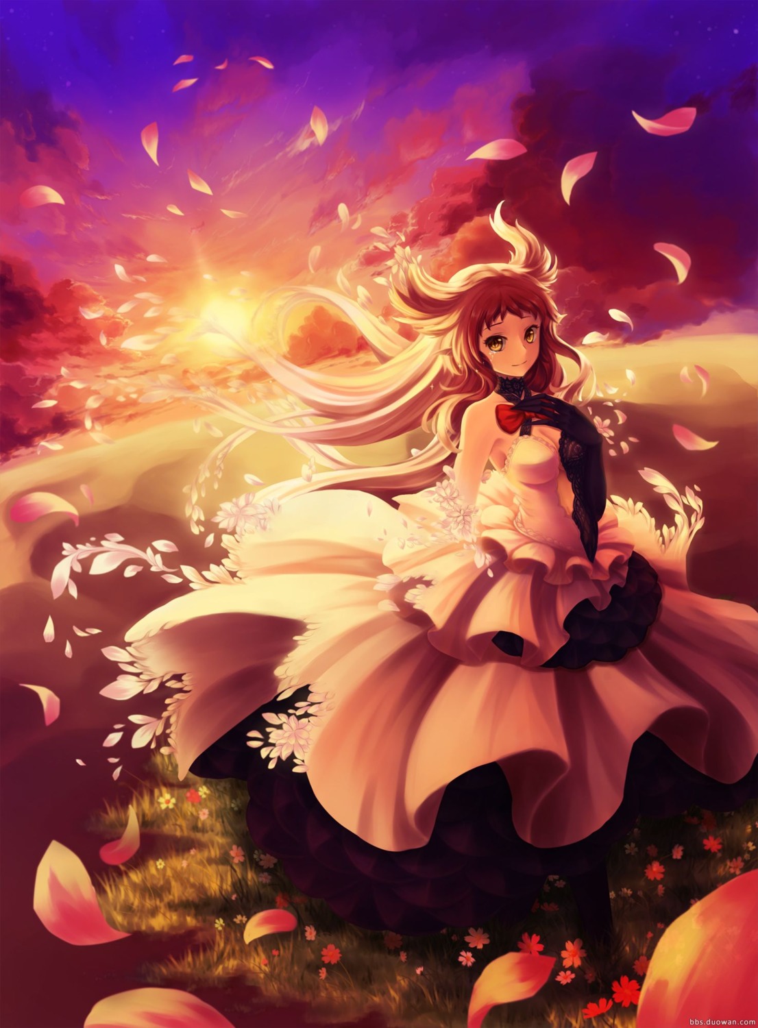 cleavage, dragon_nest, dress, landscape, ulquiorra0