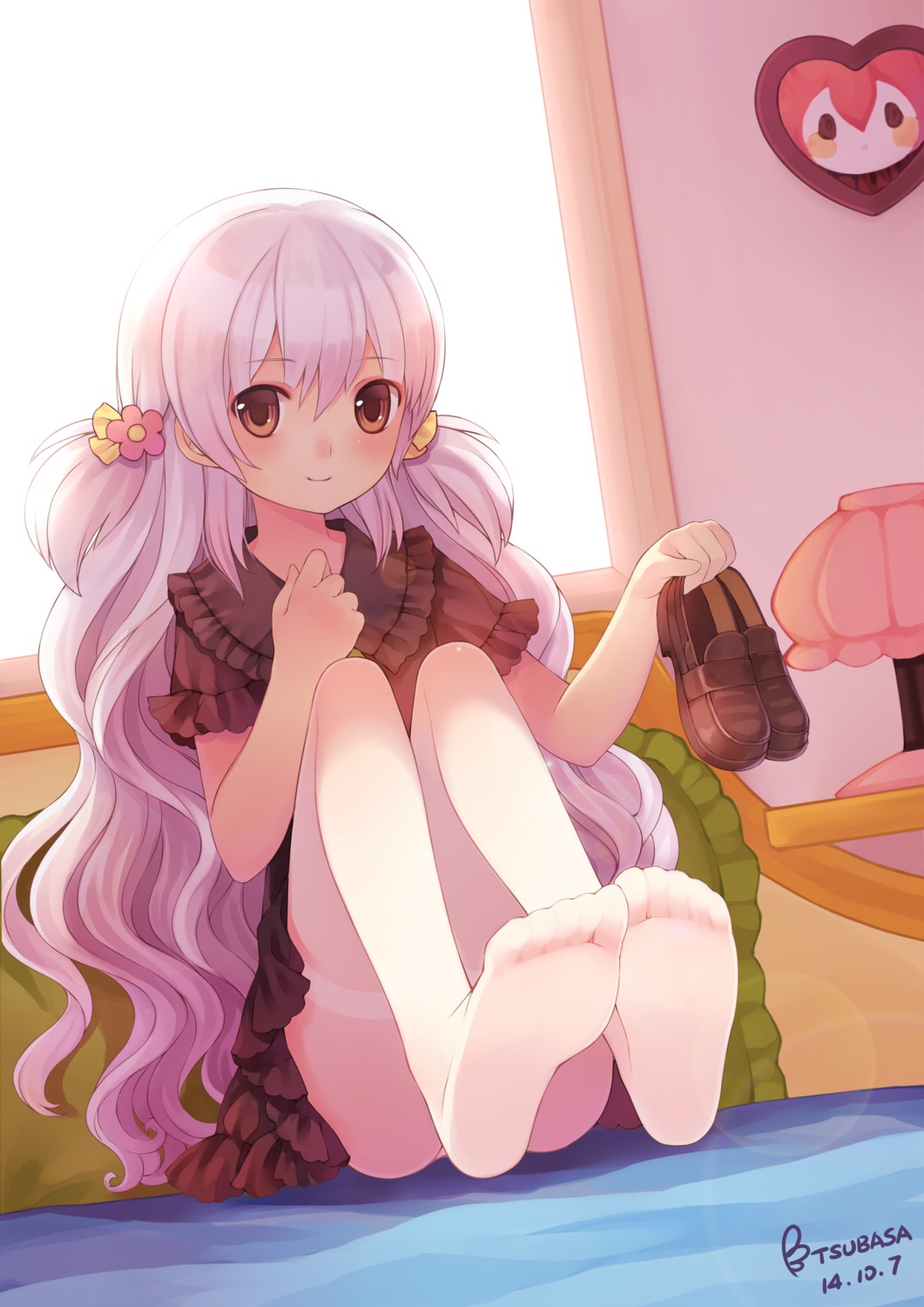 charlotte_(madomagi), dress, feet, mahou_shoujo_madoka_magica, momoe_nagisa, thighhighs, tsubasa_tsubasa