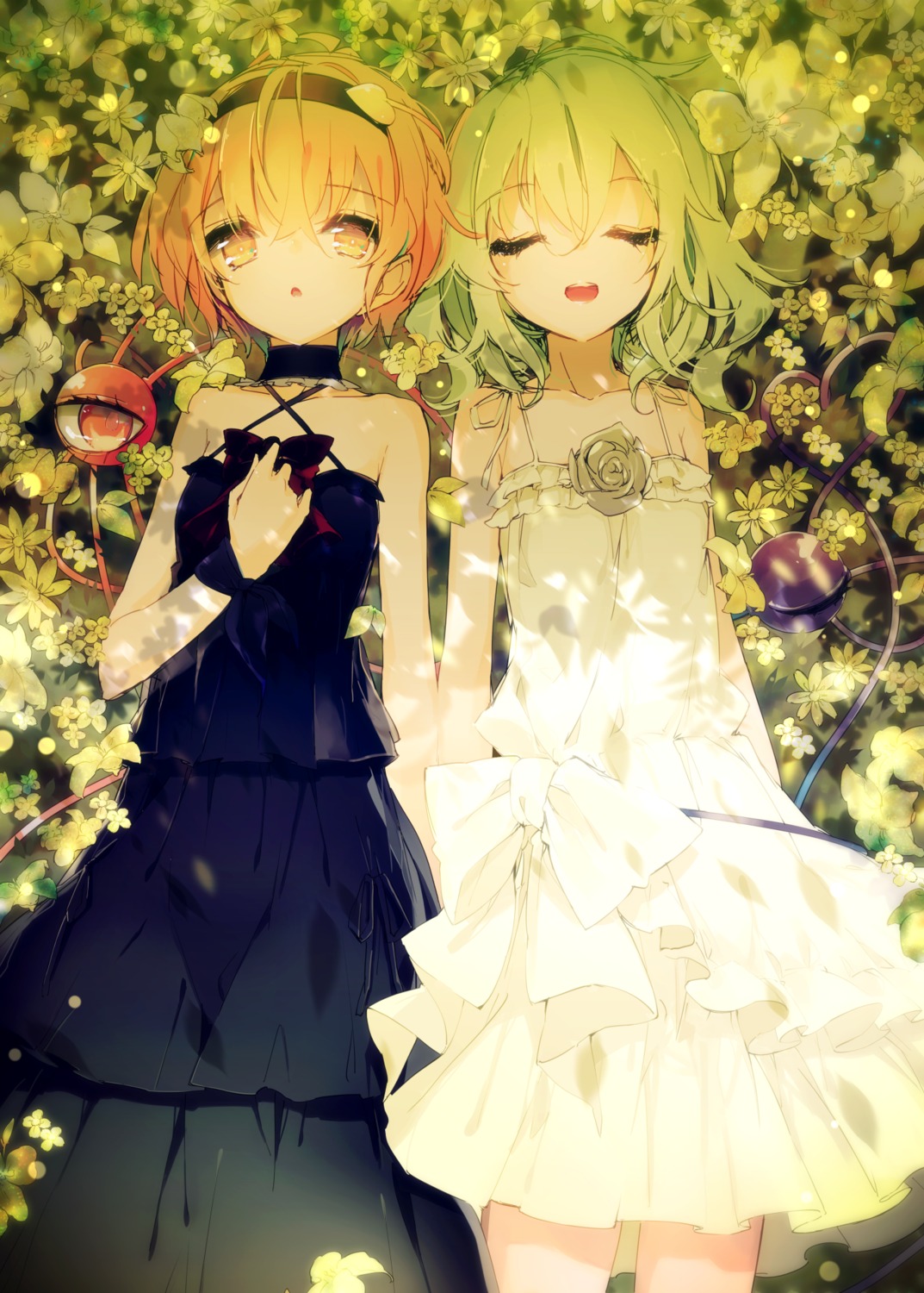 dress, komeiji_koishi, komeiji_satori, teco, touhou