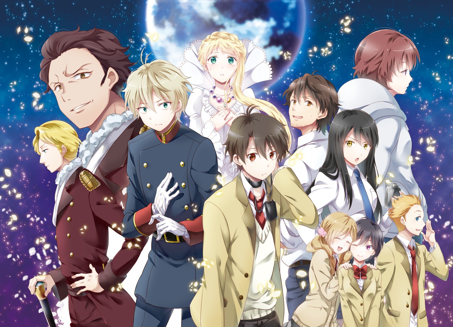 aldnoah.zero, amifumi_inko, asseylum_vers_allusia, calm_craftman, cruhteo, dress, kaizuka_inaho, kaizuka_yuki, marito_kouichirou, natsu_(360c), nina_klein, rayet_areash, saazbaum, seifuku, slaine_troyard, uniform