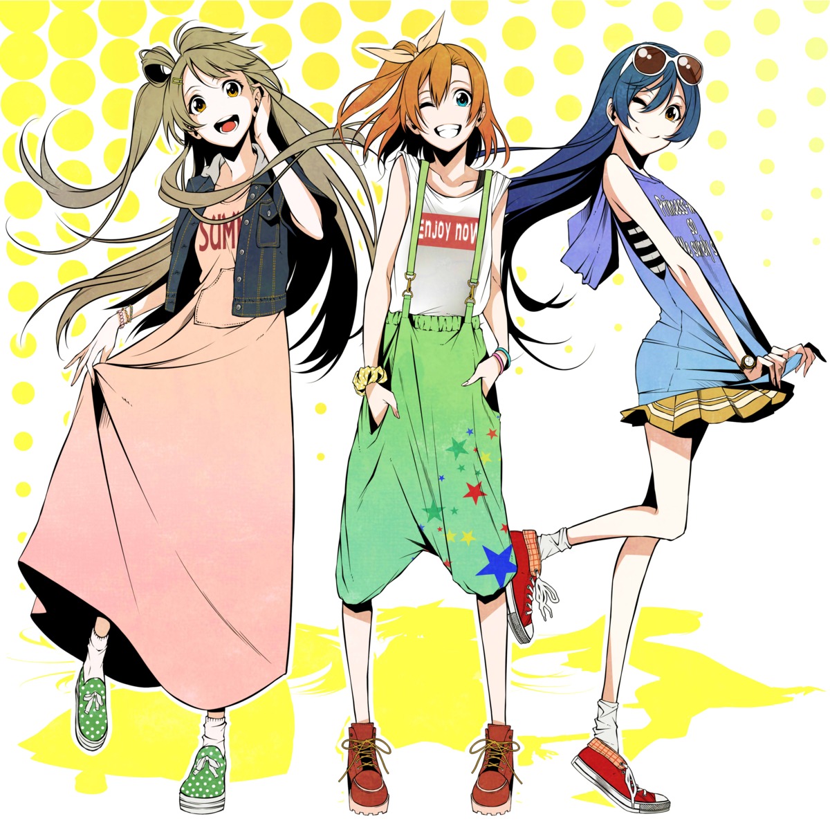 dress, kousaka_honoka, love_live!, love_live!_(series), minami_kotori, sonoda_umi, vice_(kuronekohadokoheiku)