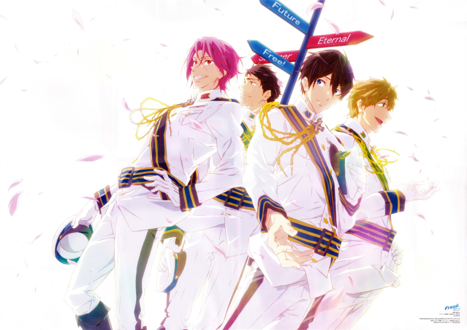 free!, male, matsuoka_rin, nanase_haruka, nishiya_futoshi, tachibana_makoto, uniform, yamazaki_sousuke