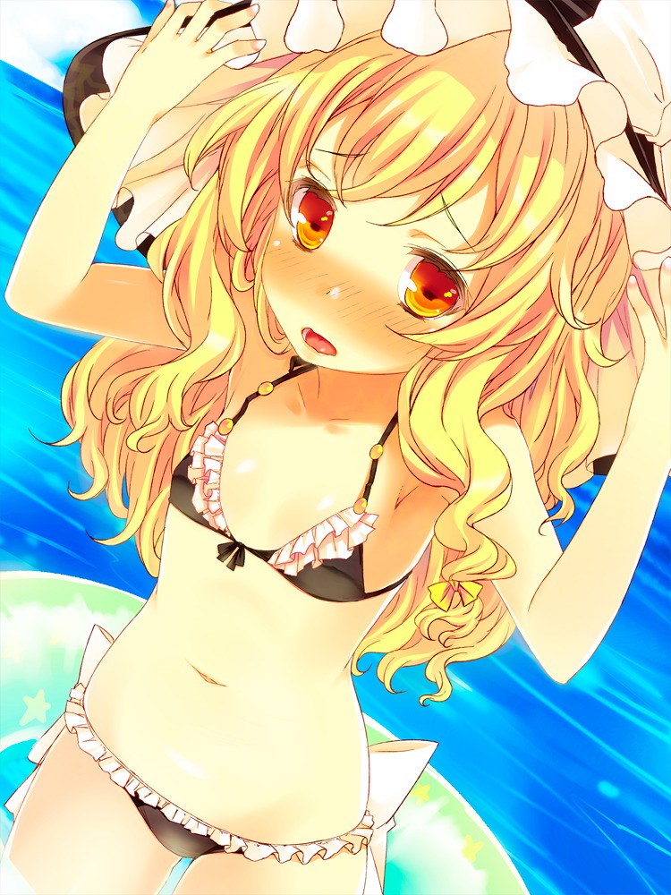 bikini, kaneru, kirisame_marisa, swimsuits, touhou