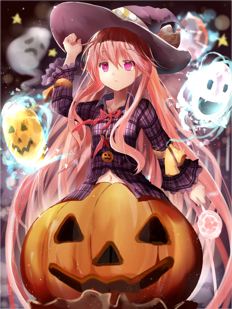 efe, halloween, hata_no_kokoro, touhou, witch