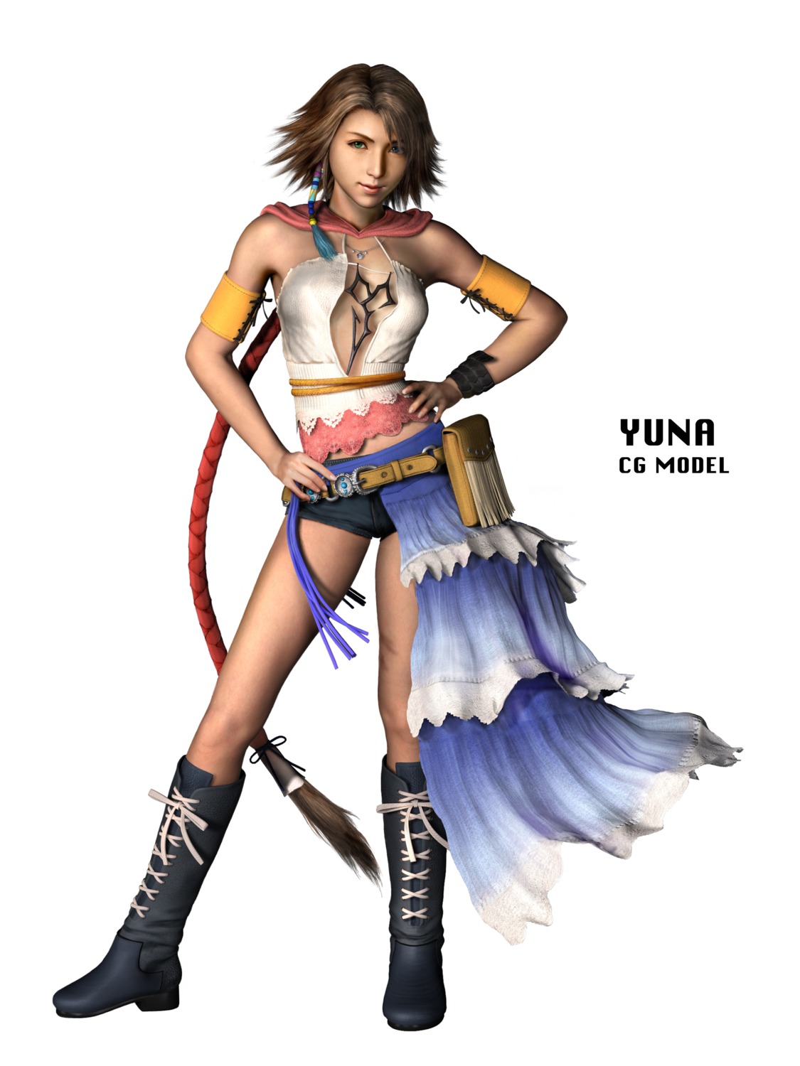 cg, final_fantasy, final_fantasy_x, final_fantasy_x-2, heterochromia, square_enix, yuna