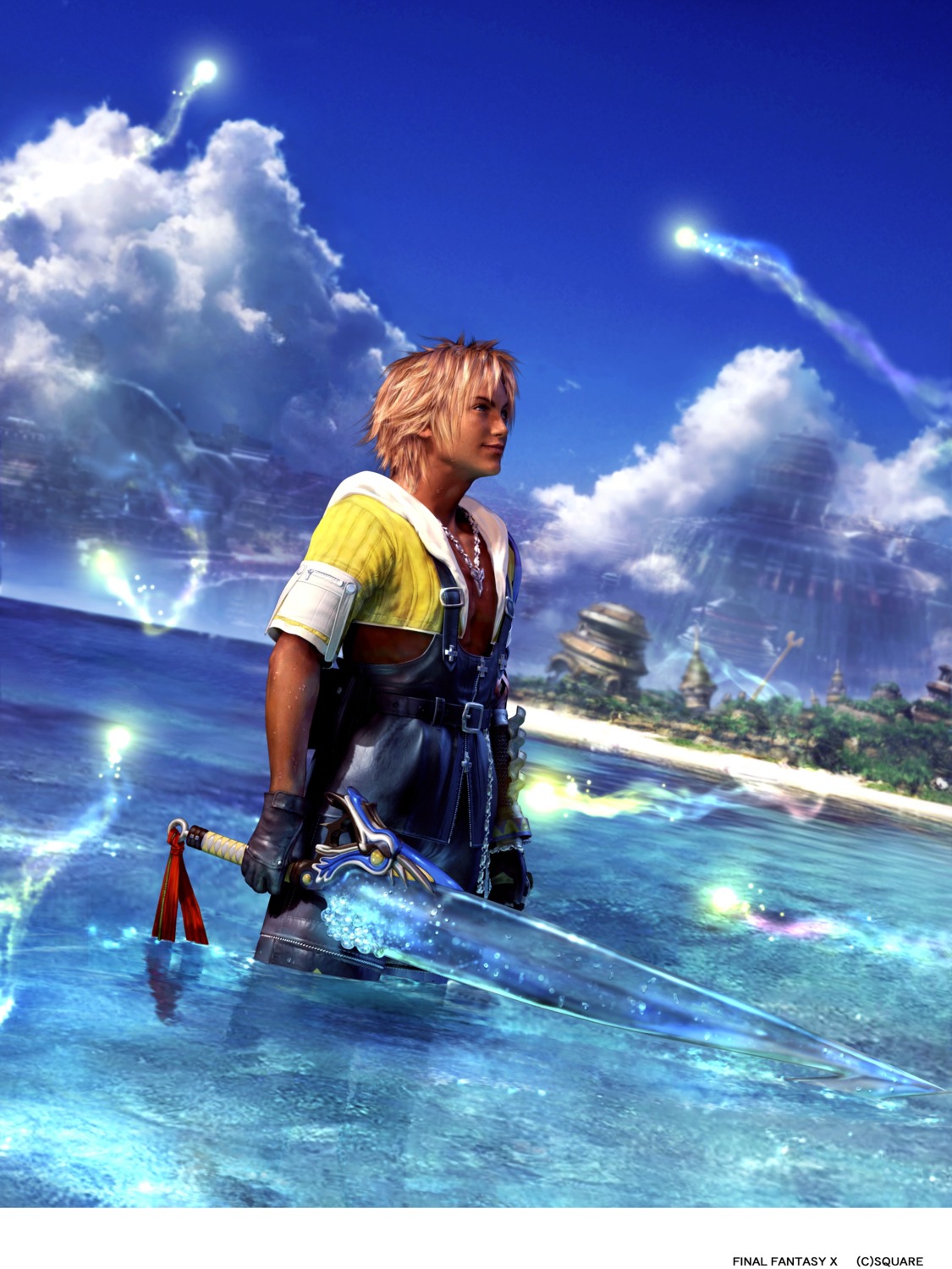 cg, final_fantasy, final_fantasy_x, male, square_enix, sword, tidus