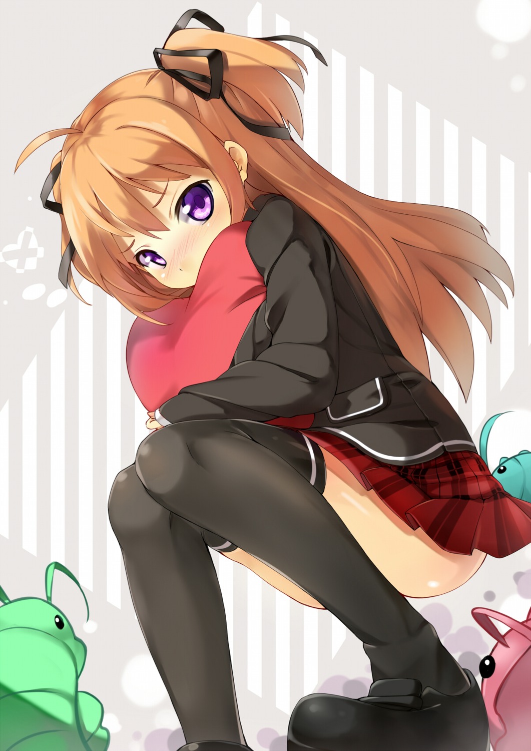 kaede_(yumesaki_kaede), seifuku, tachibana_karen_(peco), thighhighs