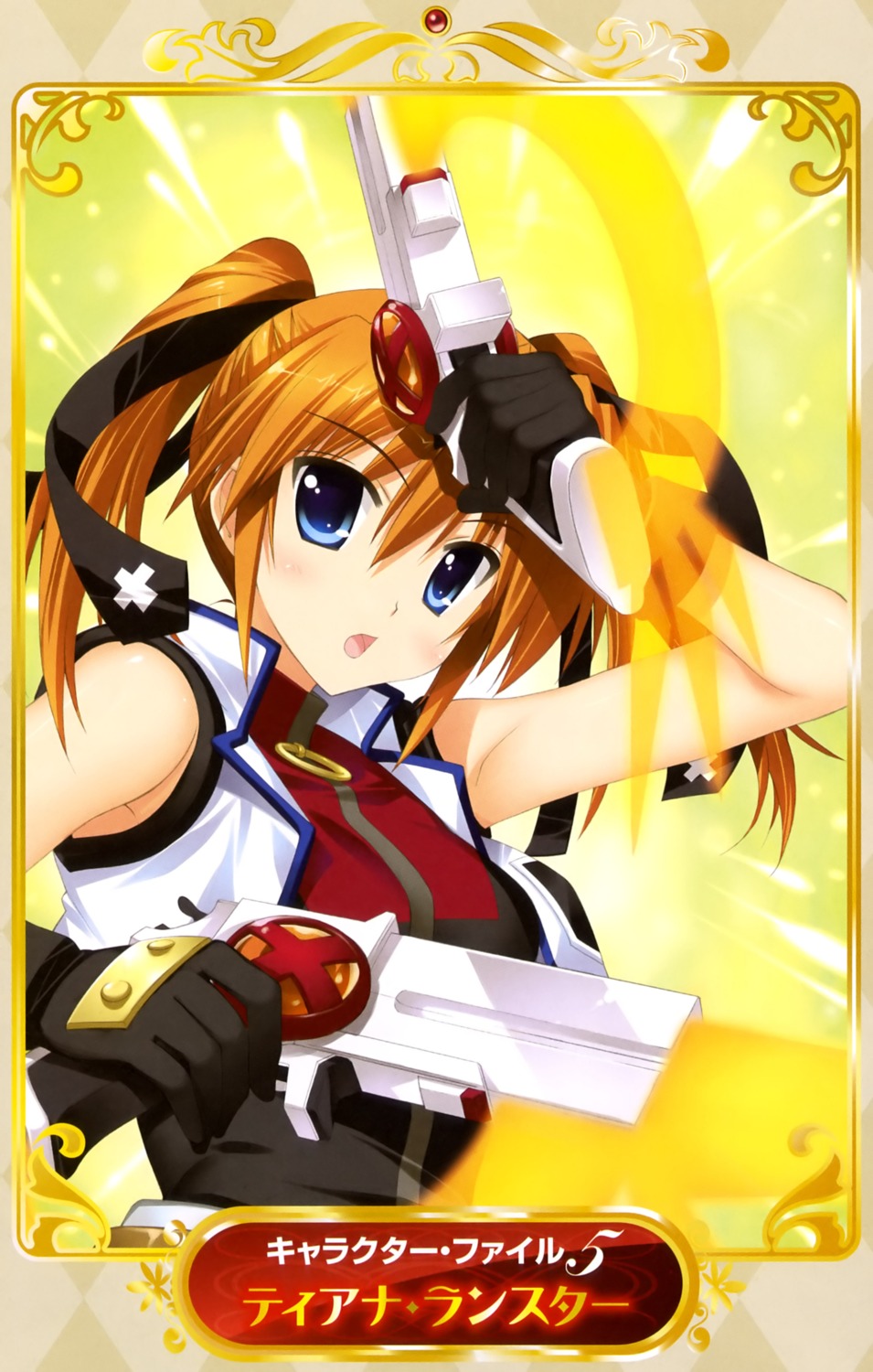 fujima_takuya, gun, mahou_shoujo_lyrical_nanoha, mahou_shoujo_lyrical_nanoha_vivid, teana_lanster