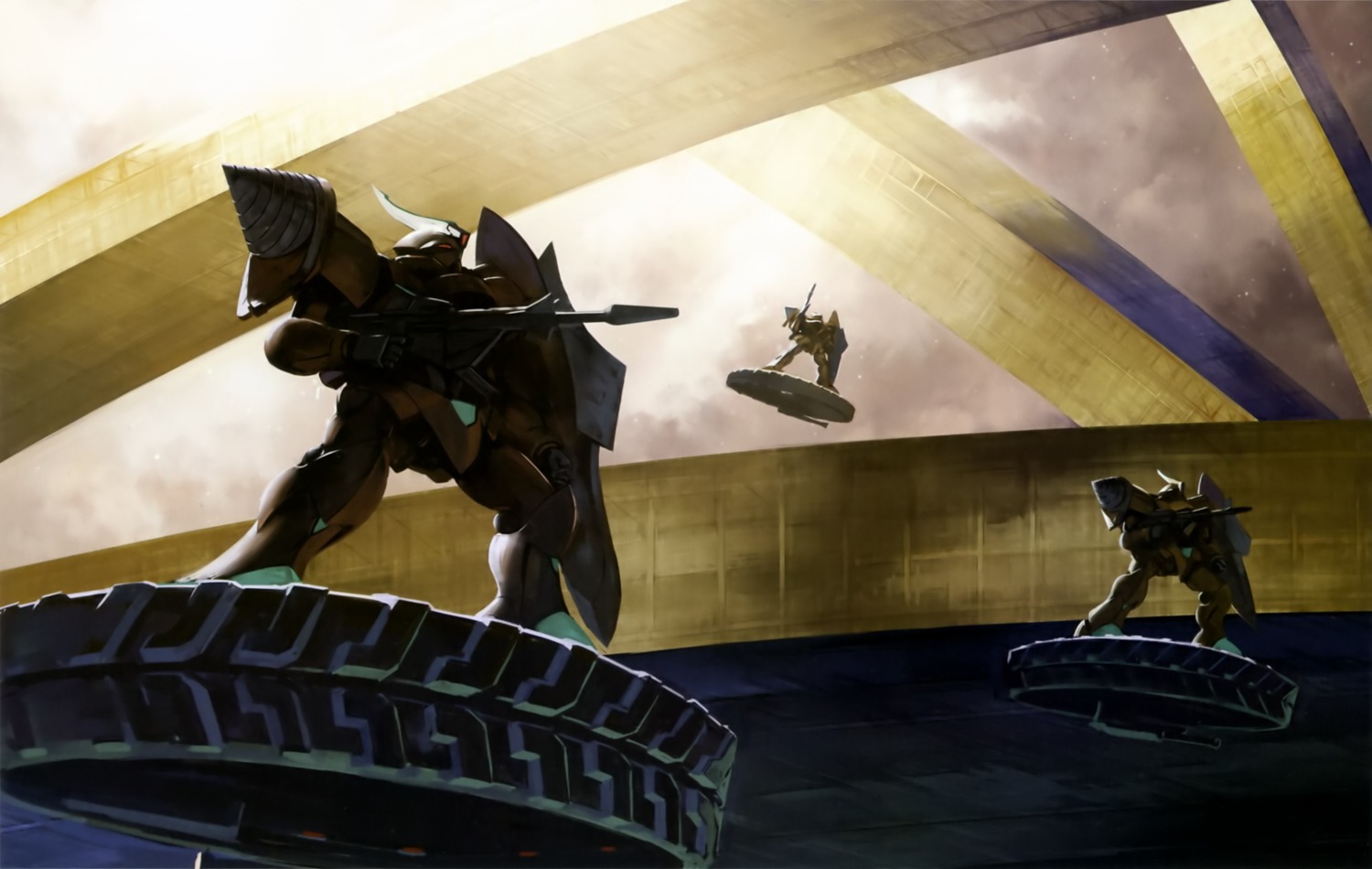 gun, gundam, landscape, mecha, victory_gundam
