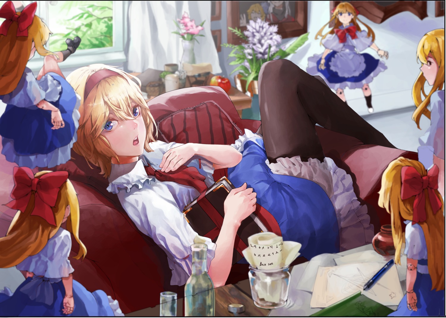 alice_margatroid, banssee, pantyhose, shanghai_doll, touhou