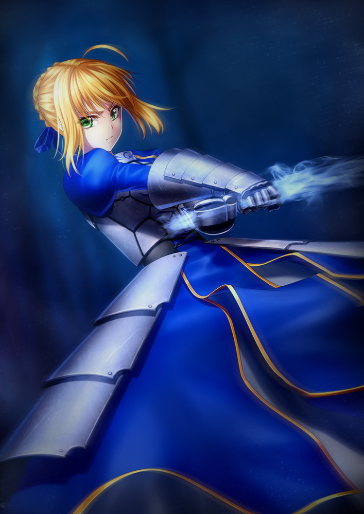 armor, artoria_pendragon_(fate), dress, fate/stay_night, kai_(link2262), sword