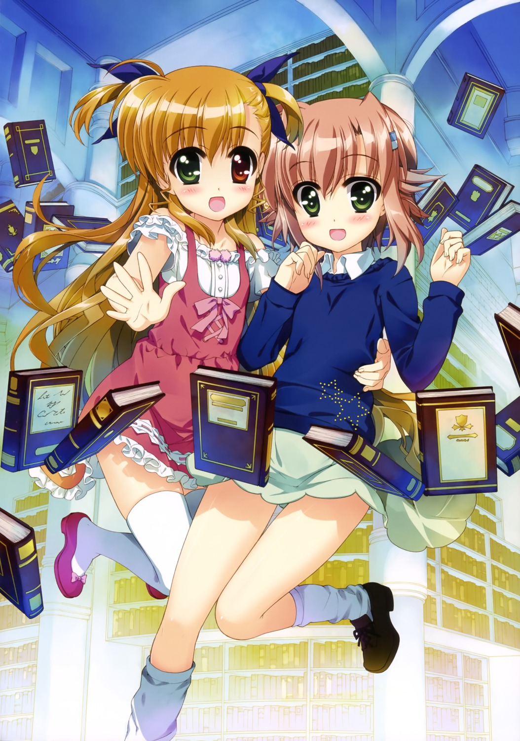 dress, fujima_takuya, heterochromia, mahou_shoujo_lyrical_nanoha, mahou_shoujo_lyrical_nanoha_vivid, miura_rinaldi, thighhighs, vivio