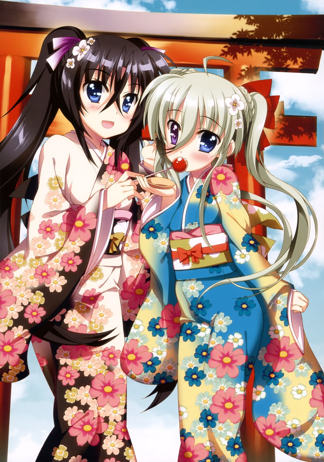 einhart_stratos, fujima_takuya, heterochromia, mahou_shoujo_lyrical_nanoha, mahou_shoujo_lyrical_nanoha_vivid, sieglinde_jeremiah, yukata