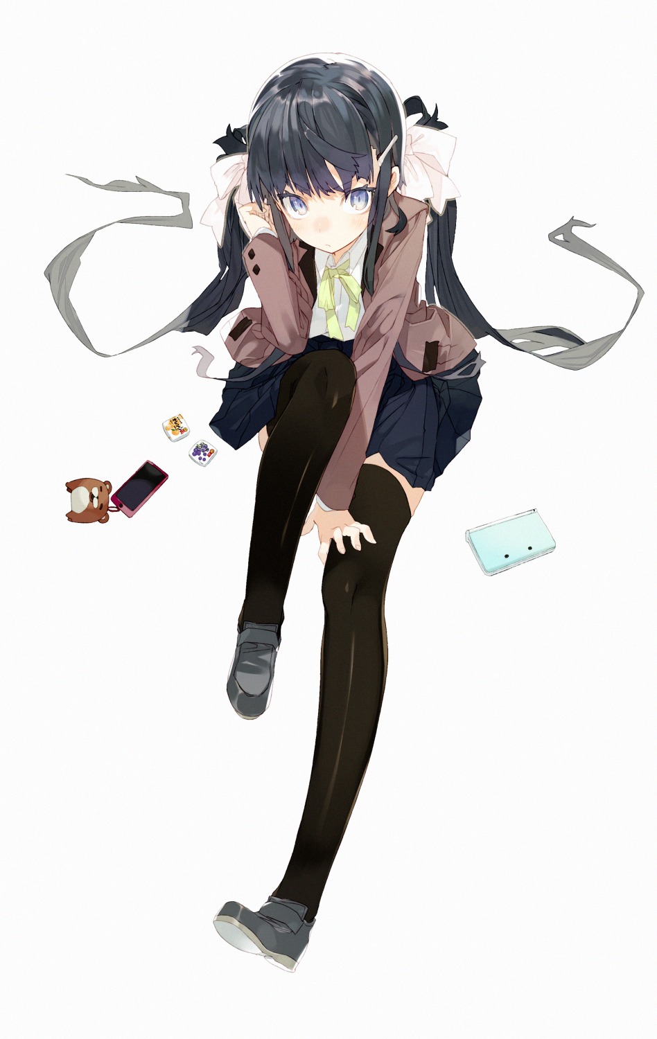 karei, seifuku, thighhighs