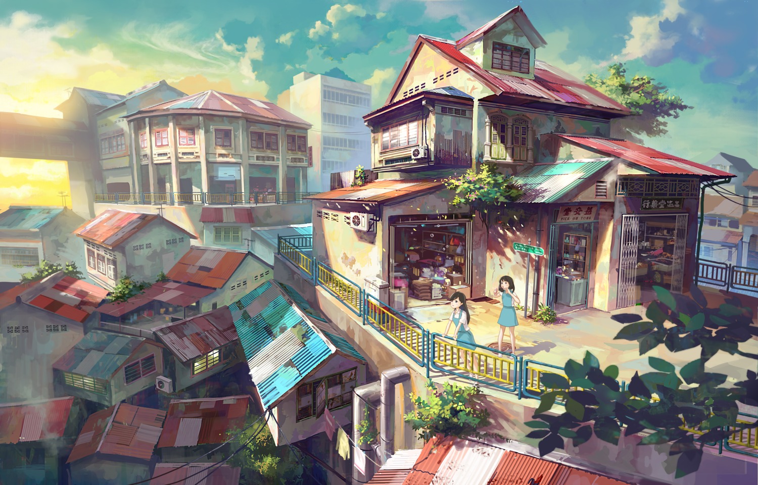 chong_feigiap, landscape, seifuku