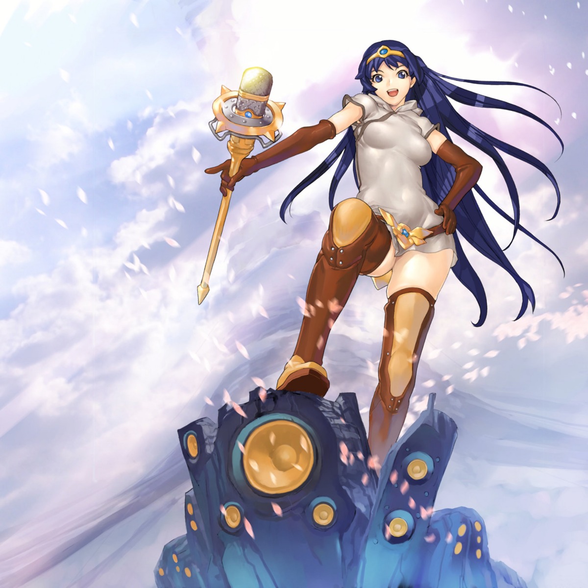 chinadress, hakua_ugetsu, ki_(druaga), thighhighs, tower_of_druaga, weapon