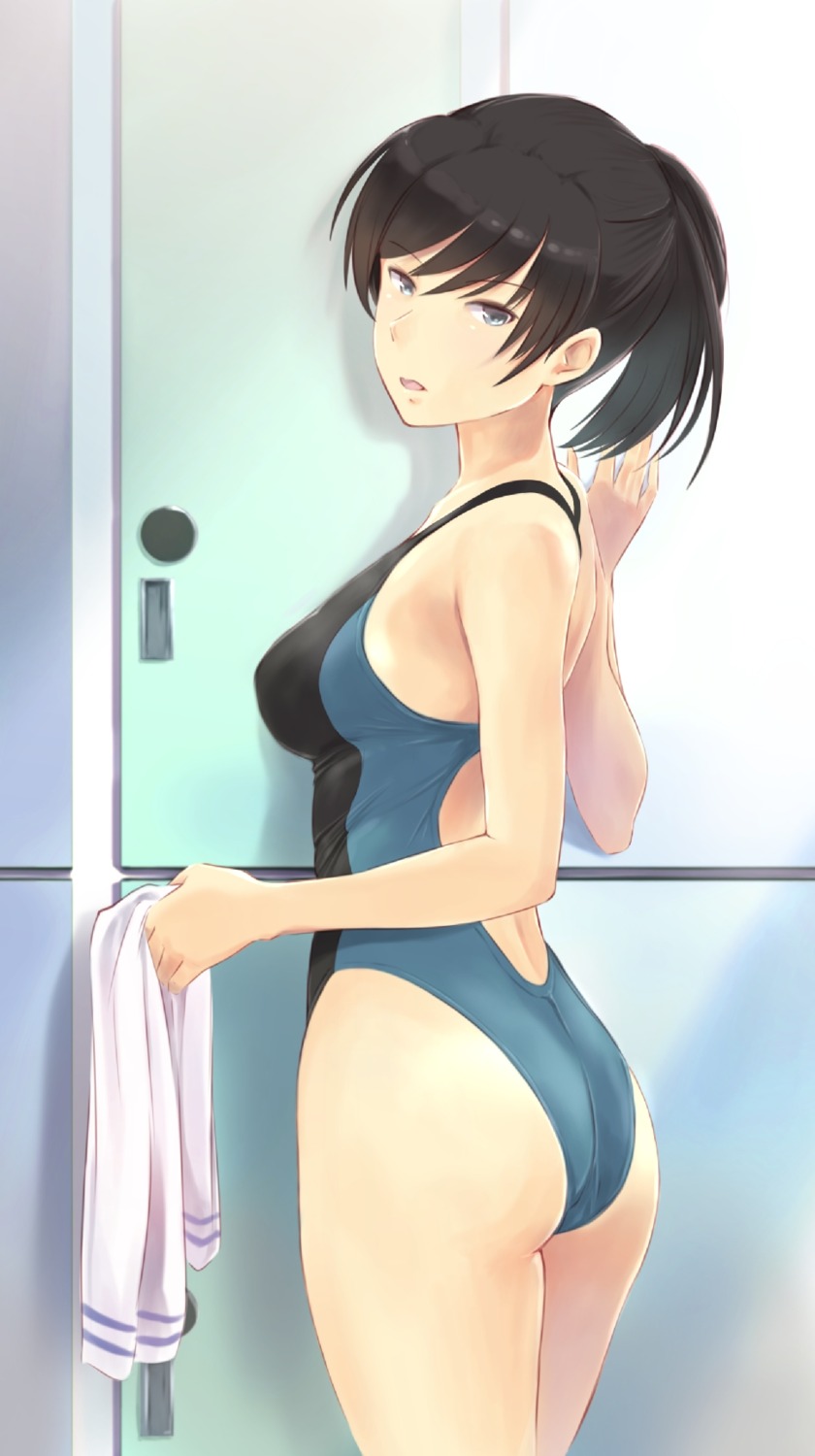 amagami, ass, swimsuits, towel, tsukahara_hibiki, wa_(genryusui)
