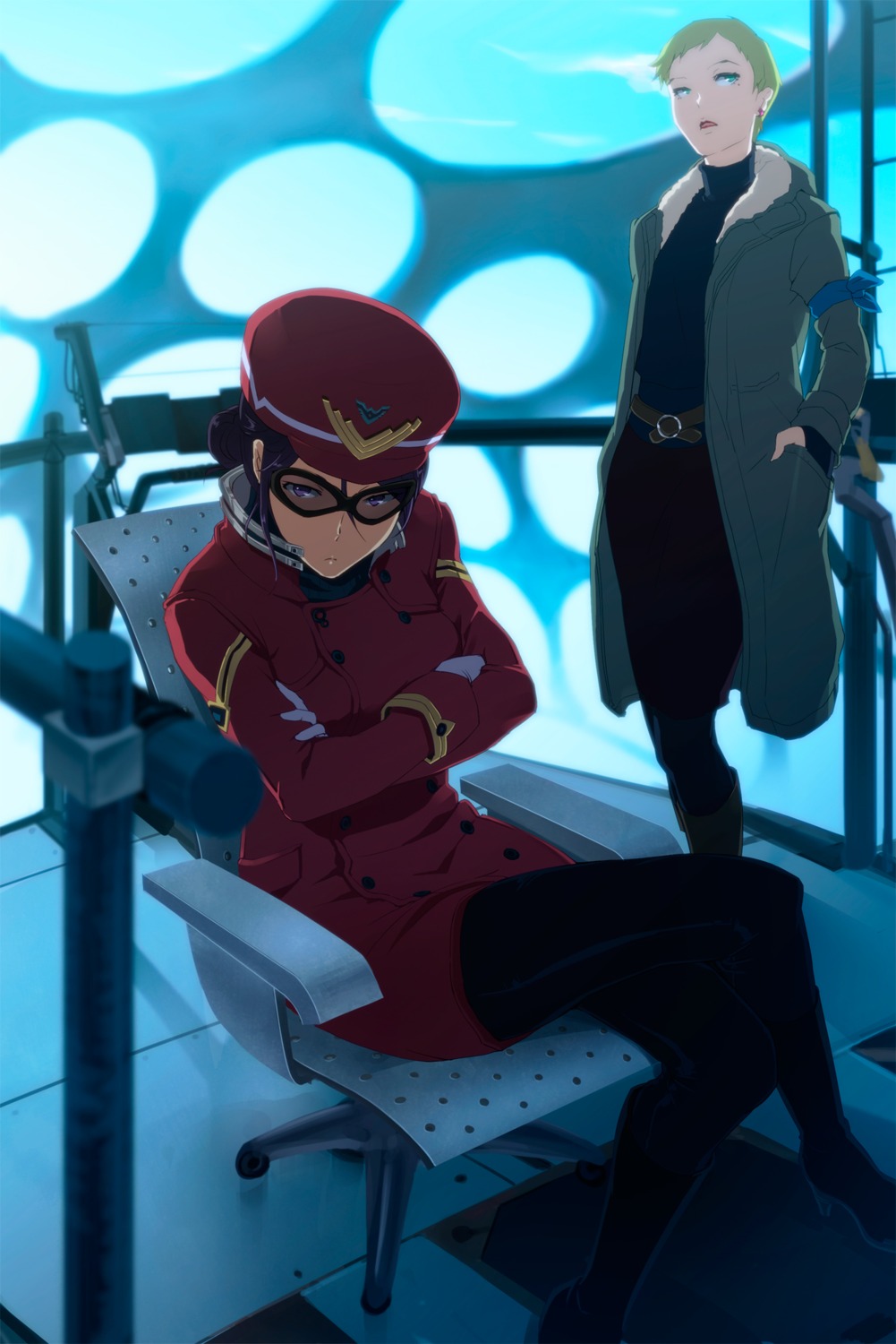 akagi_ritsuko, katsuragi_misato, megane, neon_genesis_evangelion, null_(chronix), uniform