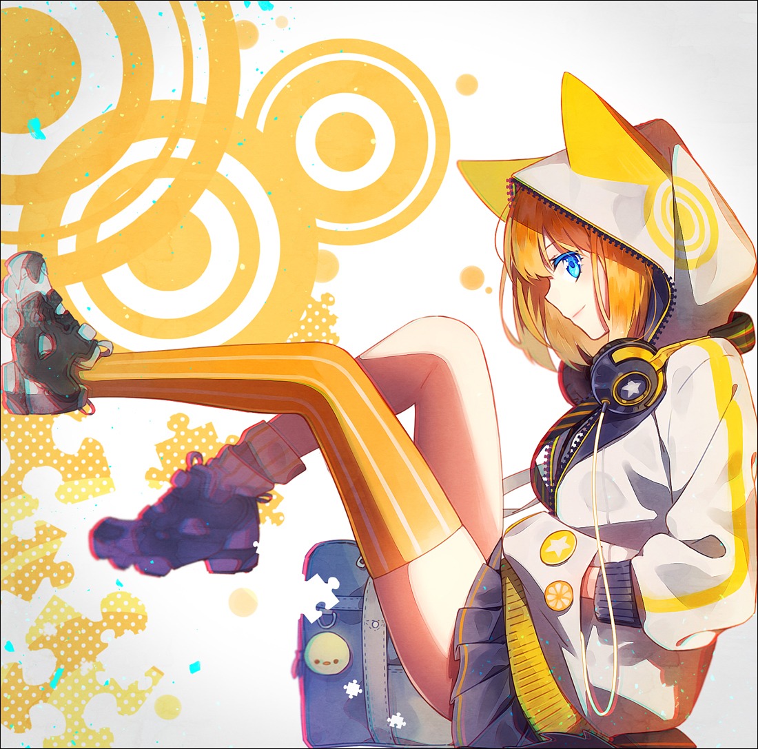 hakusai_(tiahszld), headphones, seifuku, thighhighs