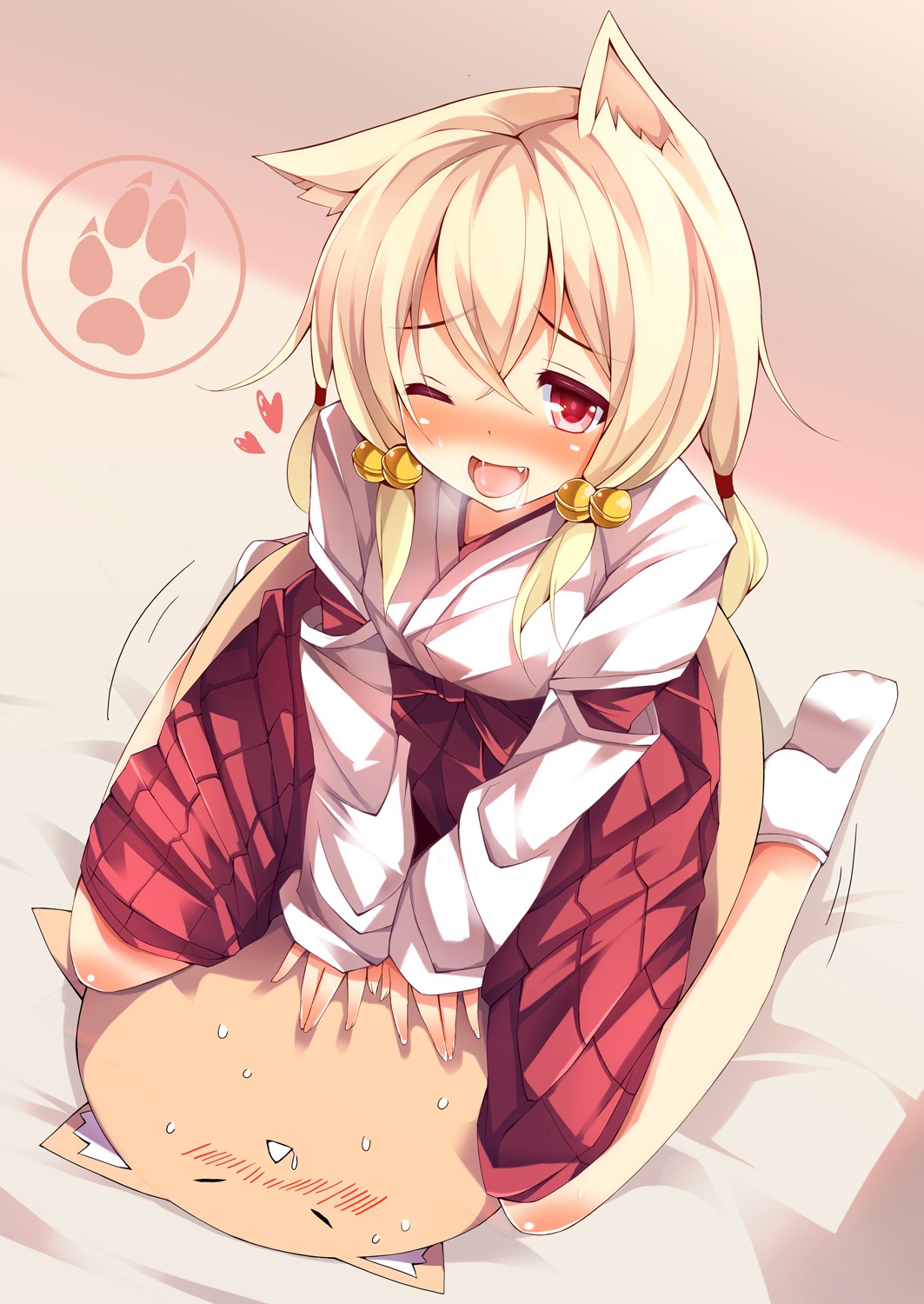 animal_ears, chiri_(atlanta), chiriko_(atlanta), kitsune, miko, ten'inkou_korin