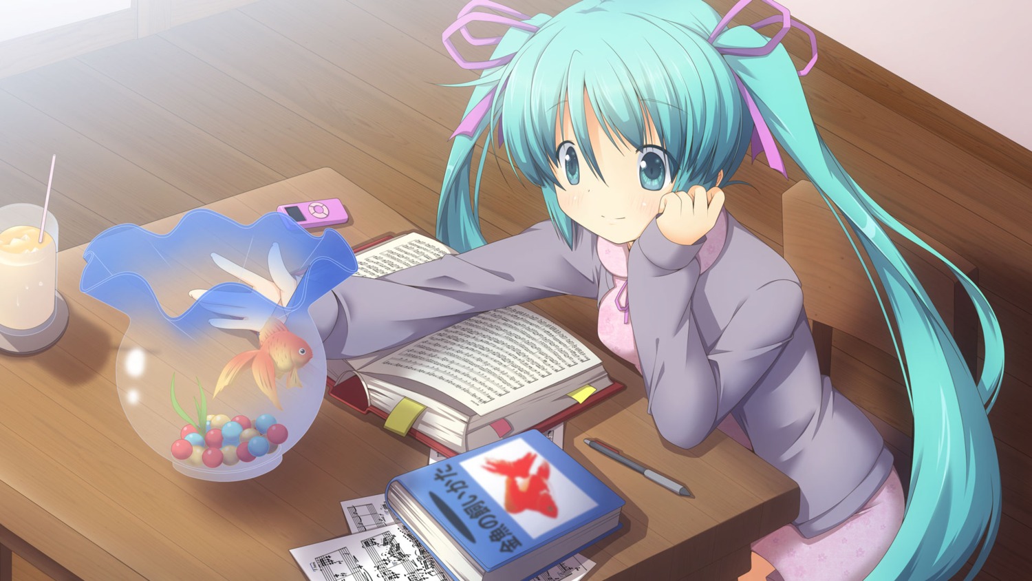 hatsune_miku, vocaloid, wallpaper, yukizuki_kei_(yossa)