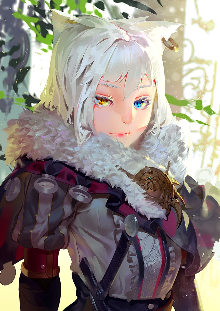 animal_ears, heterochromia, karasu-san_(syh3iua83), sword