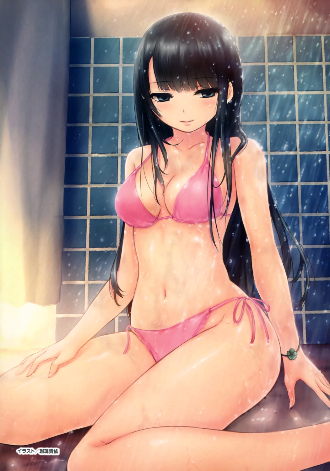 ame_koi, bathing, bikini, cleavage, coffee-kizoku, isshi_mizuki, noesis, swimsuits, wet