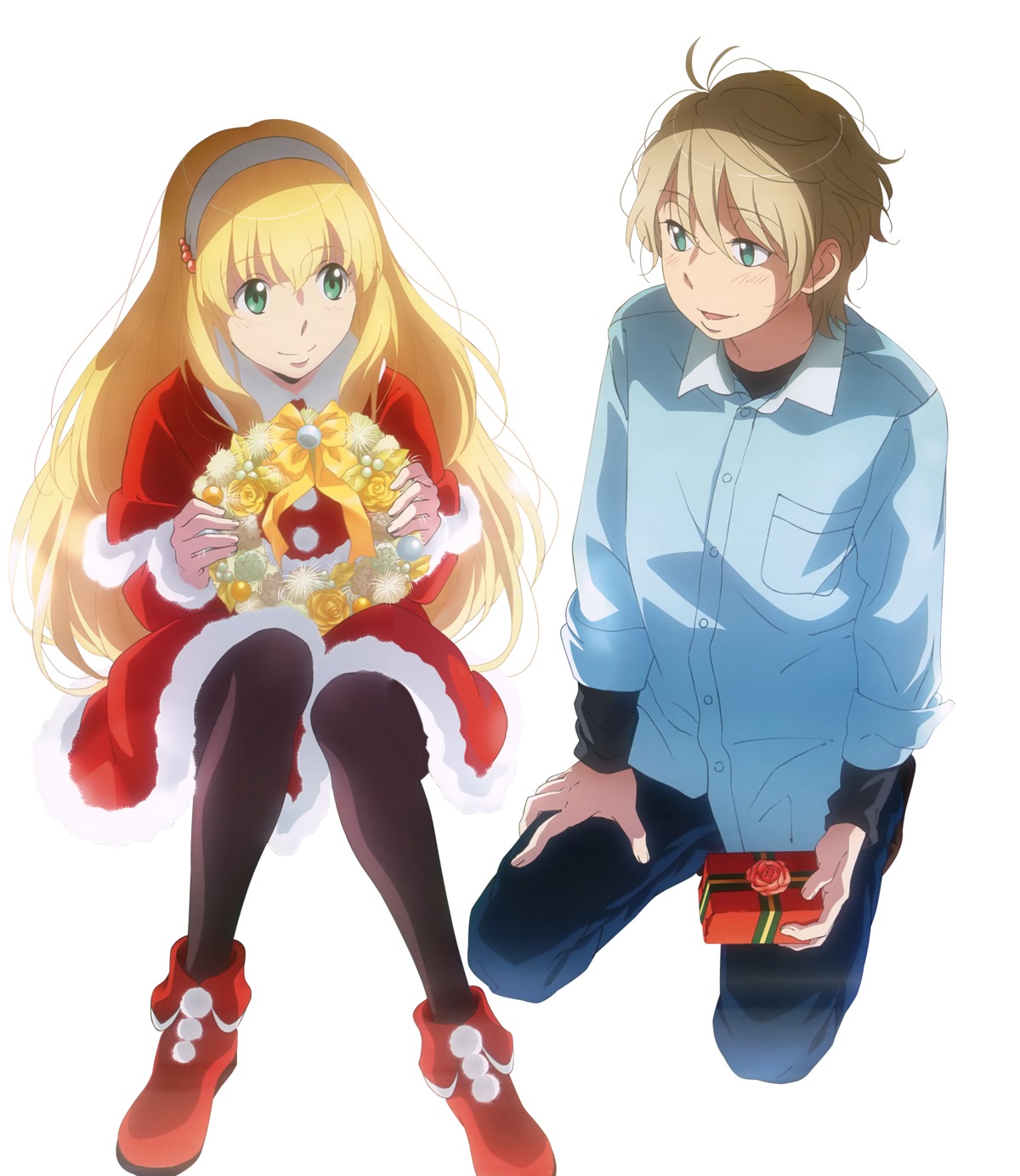 aldnoah.zero, asseylum_vers_allusia, christmas, detexted, matsumoto_masako, pantyhose, slaine_troyard