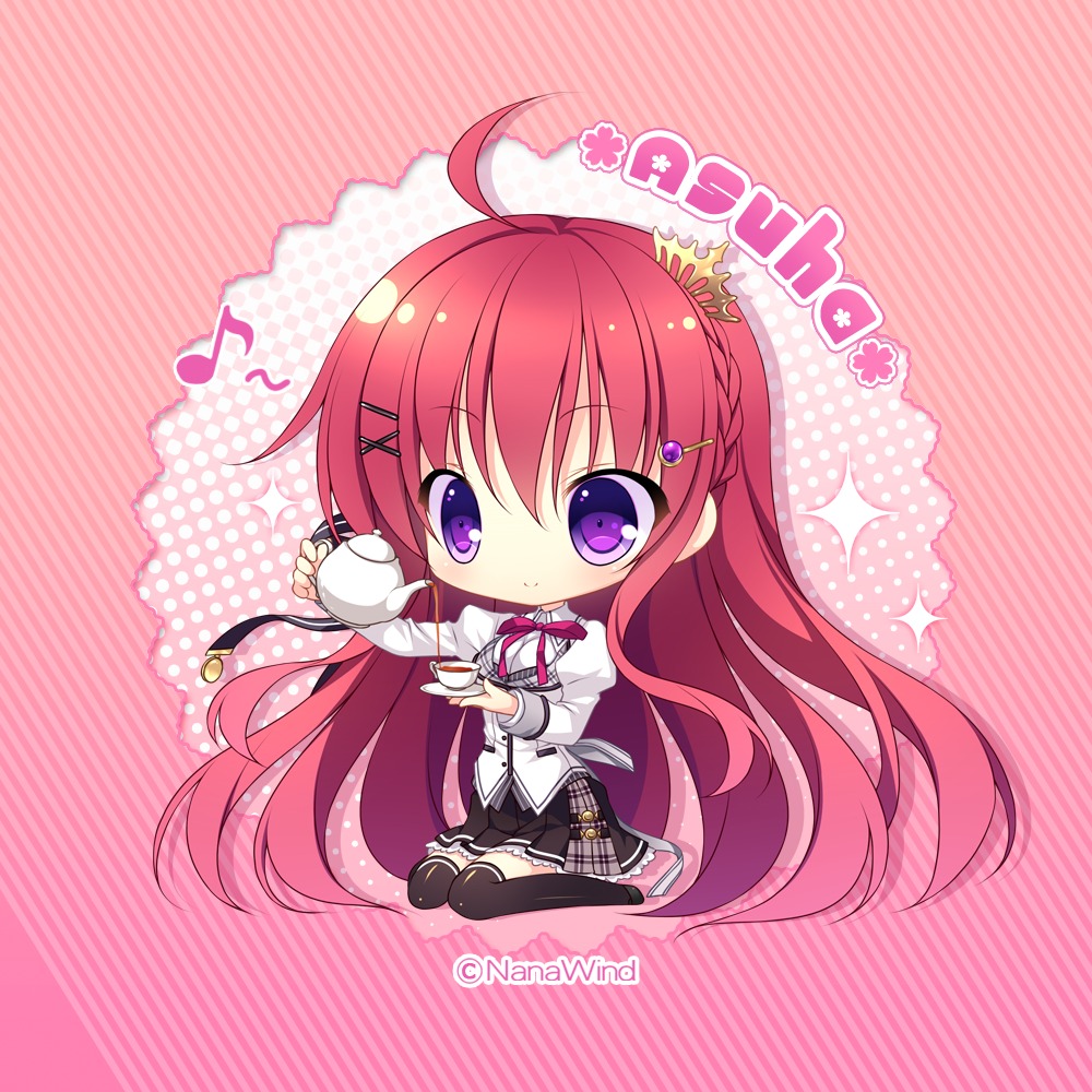 alia's_carnival, chibi, izumi_yura, nanawind, ousaka_asuha, seifuku, thighhighs
