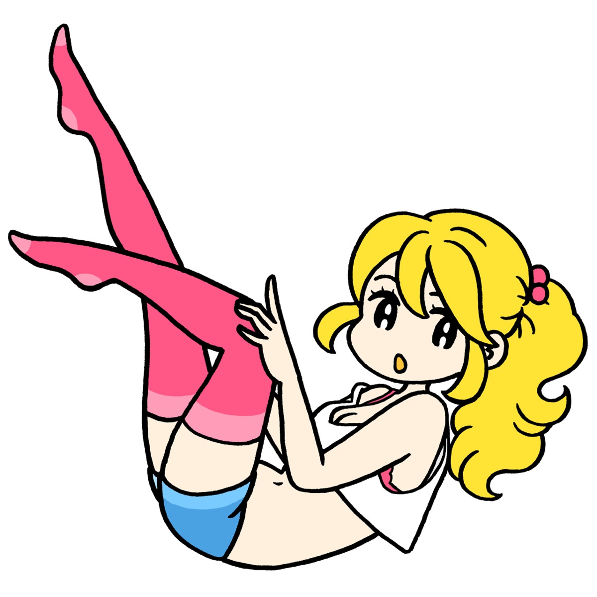 bra, cleavage, conix, thighhighs