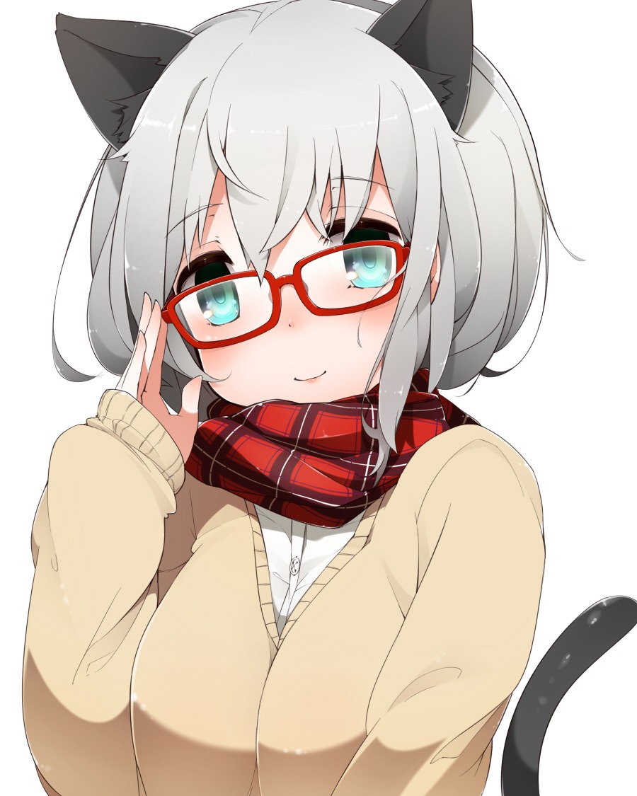 animal_ears, kinakomoti, megane, nekomimi, sanya_v_litvyak, seifuku, strike_witches, tail