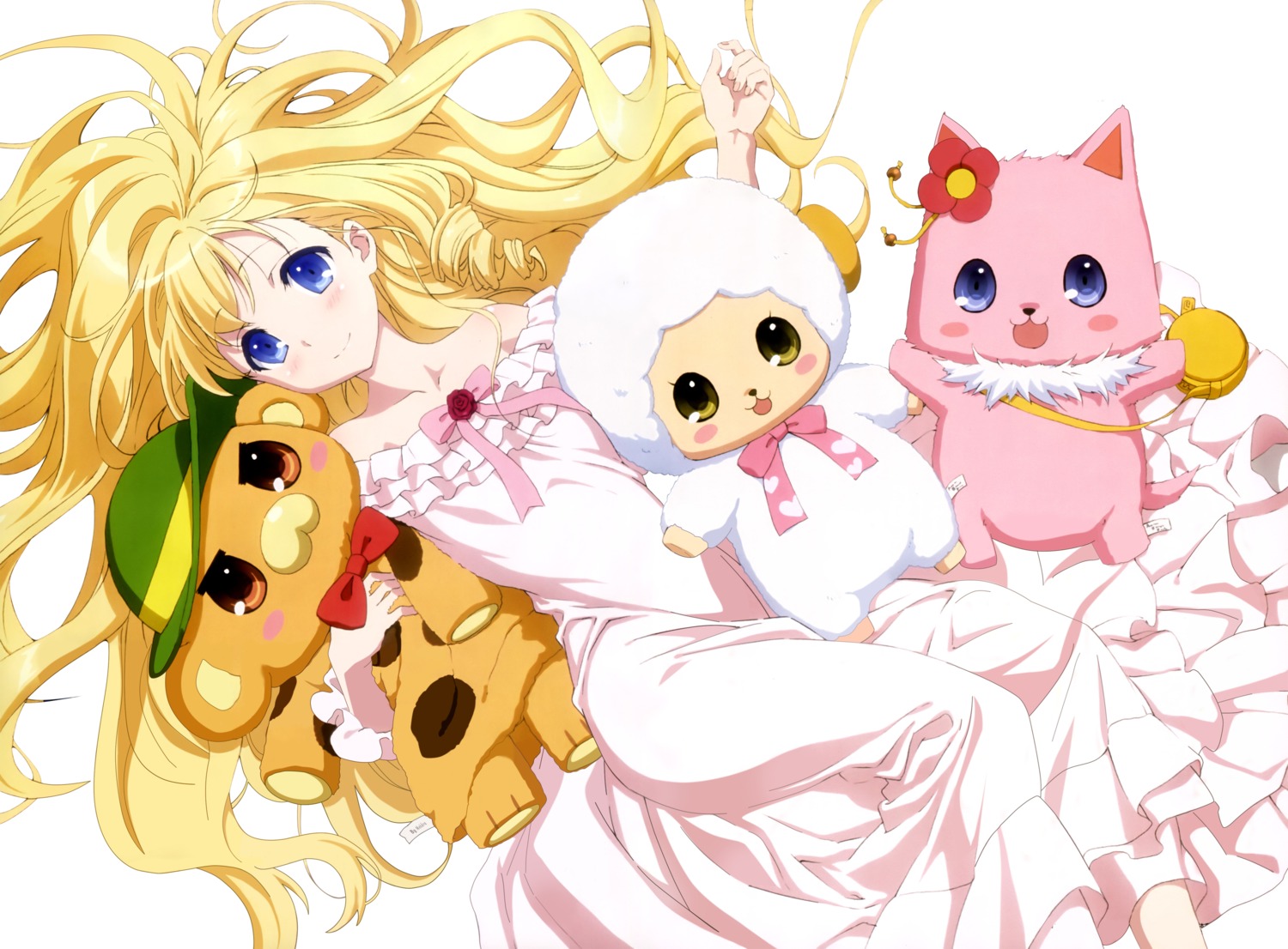 amagi_brilliant_park, detexted, kadowaki_miku, latifah_fleuranza, pajama, photoshop