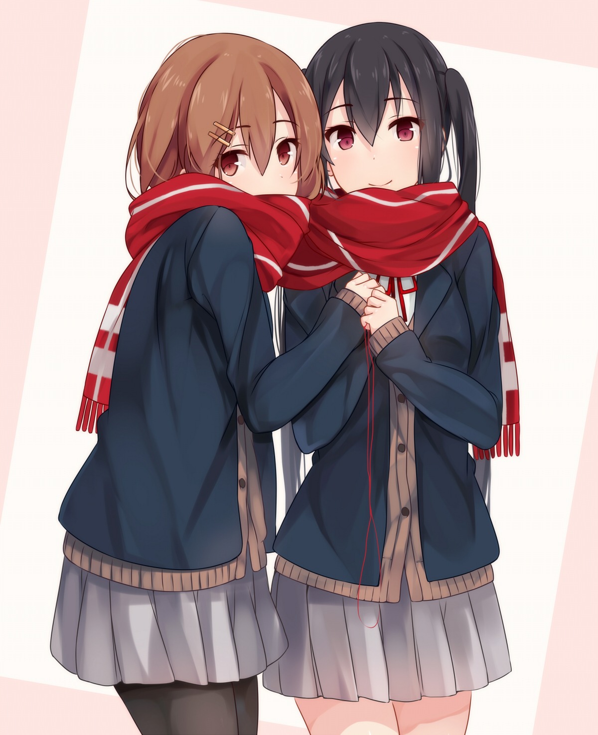 hiiragi_hazime, hirasawa_yui, k-on!, nakano_azusa, pantyhose, seifuku