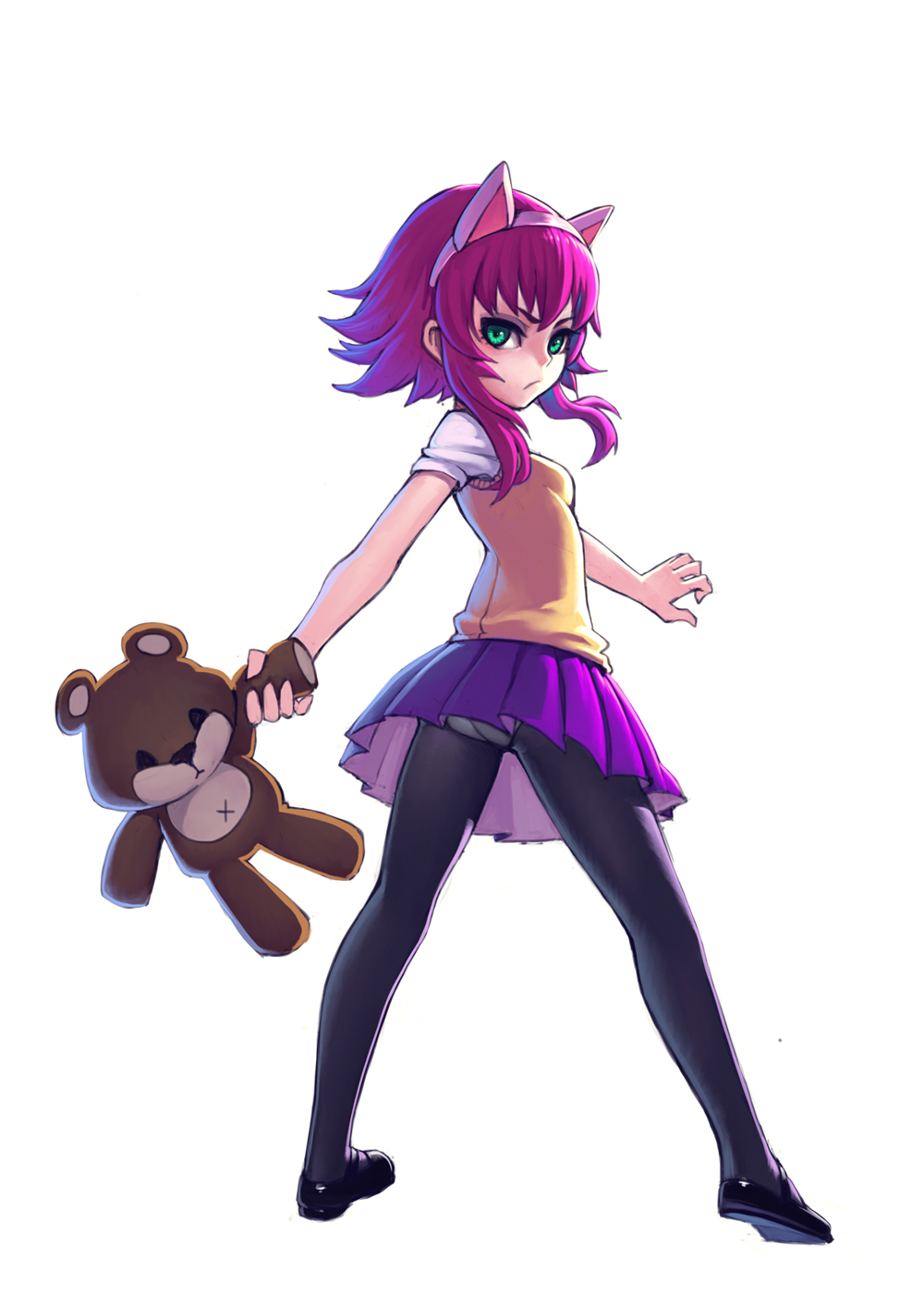 animal_ears, annie_hastur, league_of_legends, pantsu, pantyhose, seifuku, zengxianxin