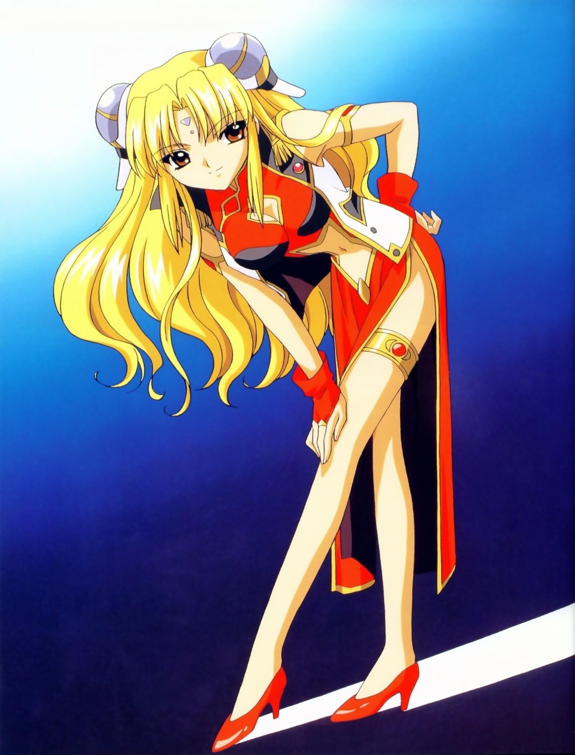 chinadress, cleavage, dress, galaxy_angel, garter, ranpha_franboise
