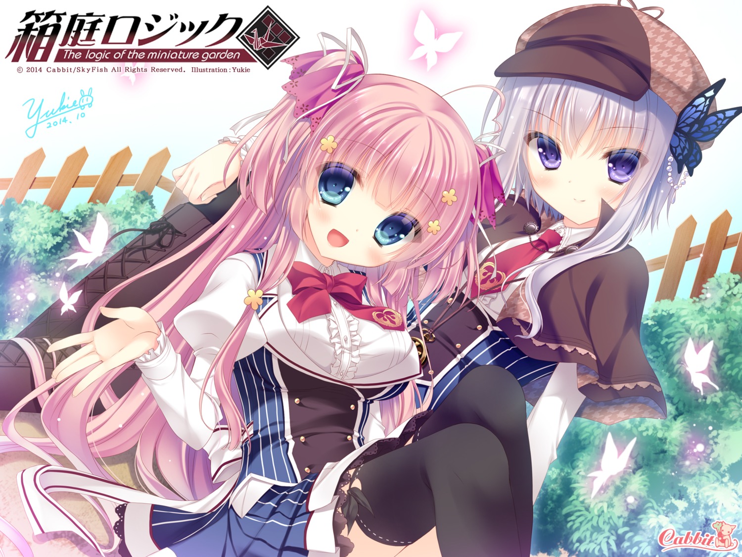 cabbit, hakoniwa_logic, iriya_koko, maezono_kirika, pantyhose, seifuku, thighhighs, wallpaper