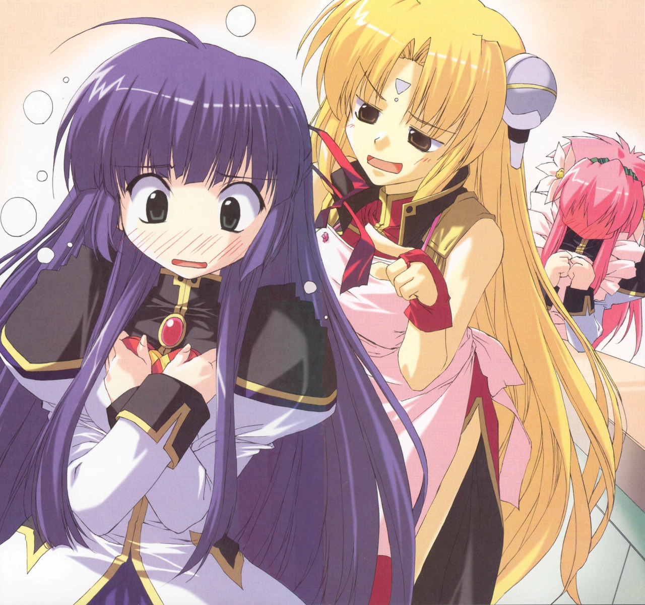 chinadress, dress, galaxy_angel, karasuma_chitose, maid, milfeulle_sakuraba, ranpha_franboise, uniform