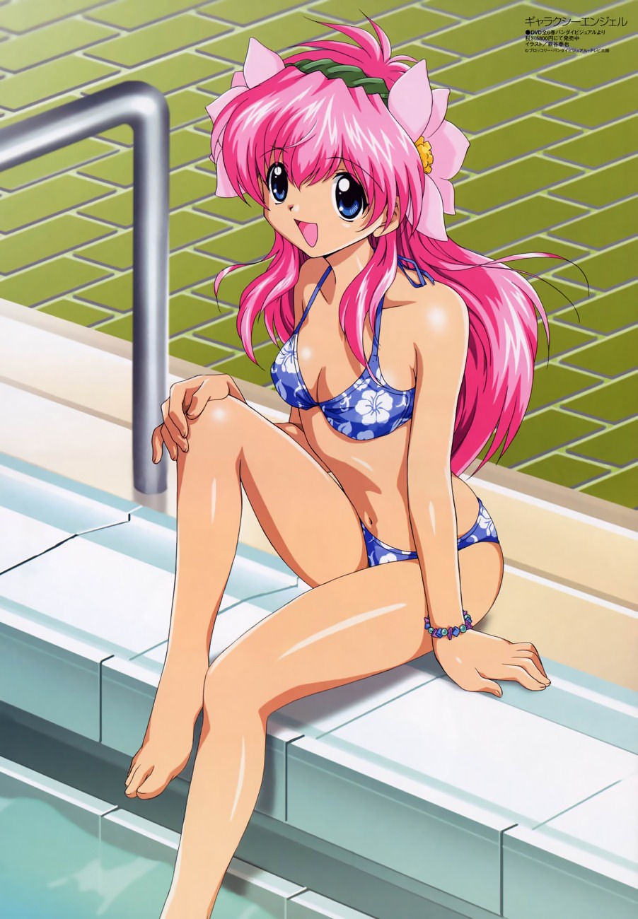 bikini, cleavage, galaxy_angel, hagiya_yasunari, milfeulle_sakuraba, swimsuits