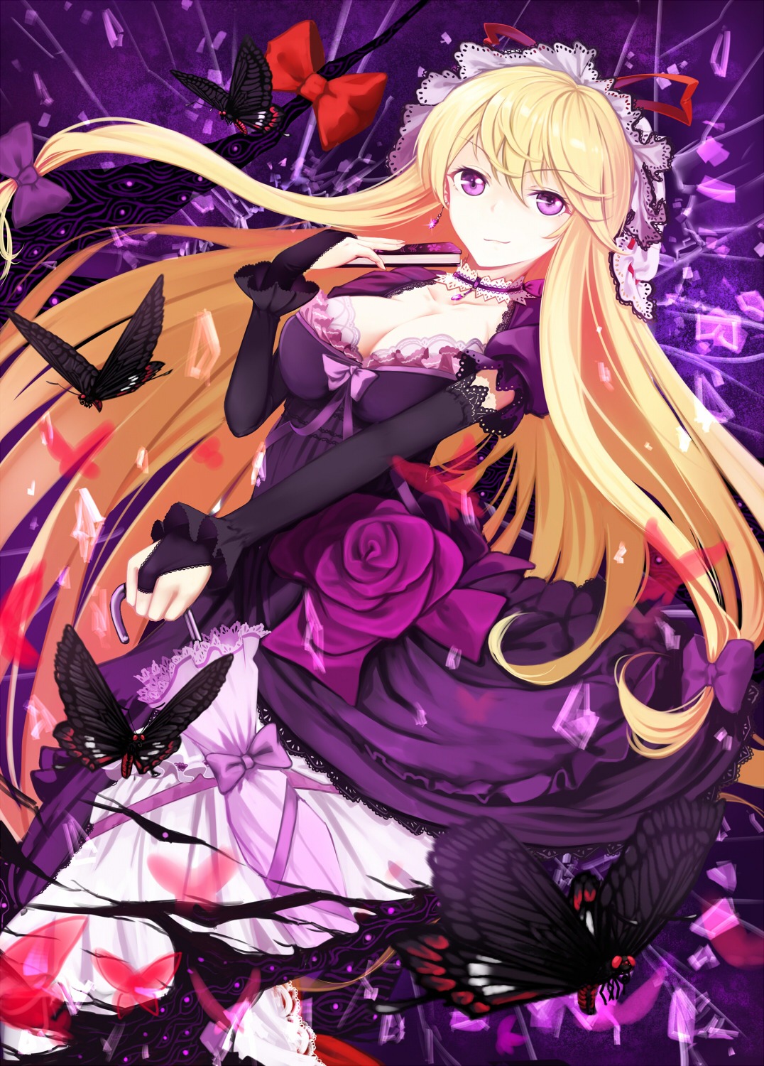 cleavage, cloudy.r, dress, touhou, yakumo_yukari