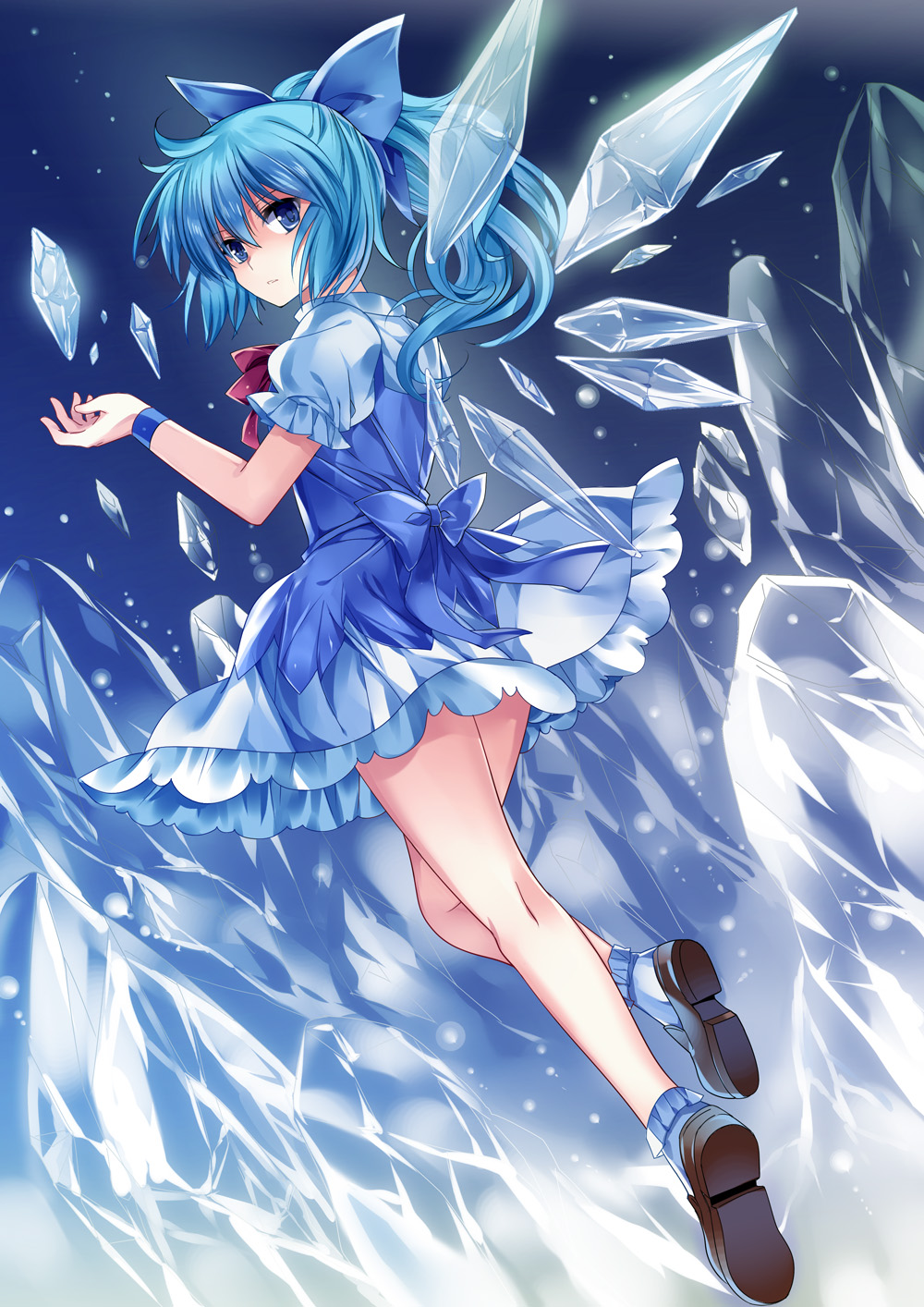 cirno, dress, pico_(artist), touhou, wings