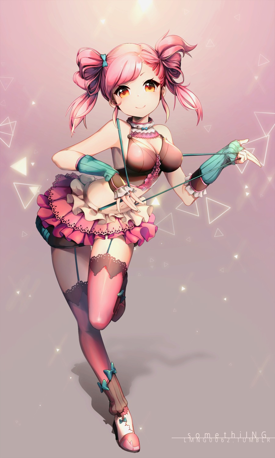 cleavage, heels, ng_(kimjae737), stockings, thighhighs